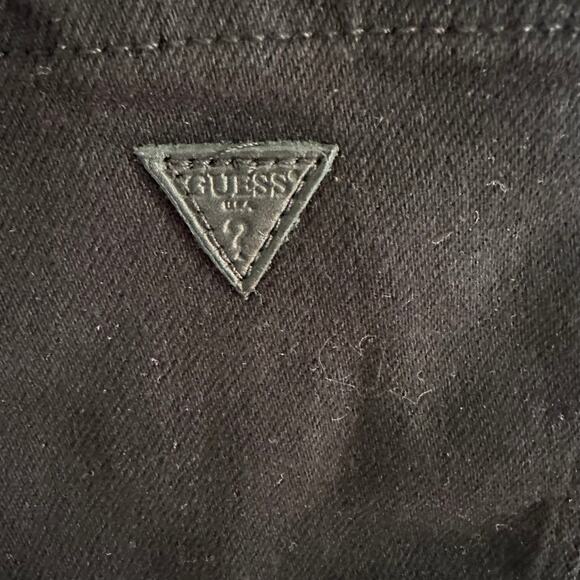 Guess Overdye Black 1981 Cutoff Denim Jean Shorts Raw Edge NWT 80s size 26 - Picture 7 of 16